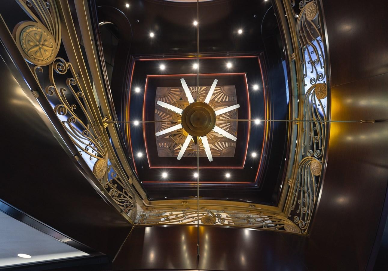 a circular object with a light inside aboard WHISPER Yacht for Sale