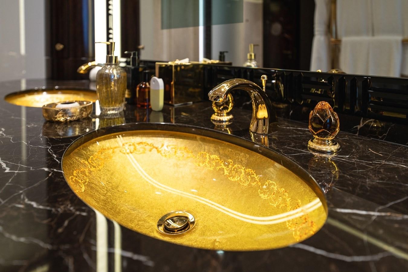 a sink with a faucet aboard WHISPER Yacht for Sale