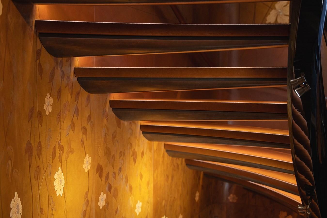 a wooden cabinet with drawers aboard WHISPER Yacht for Sale