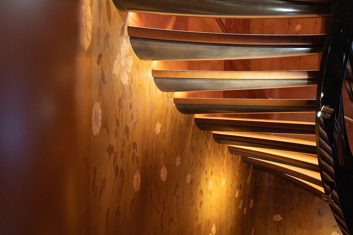 a wooden door with a hole in it aboard WHISPER Yacht for Sale