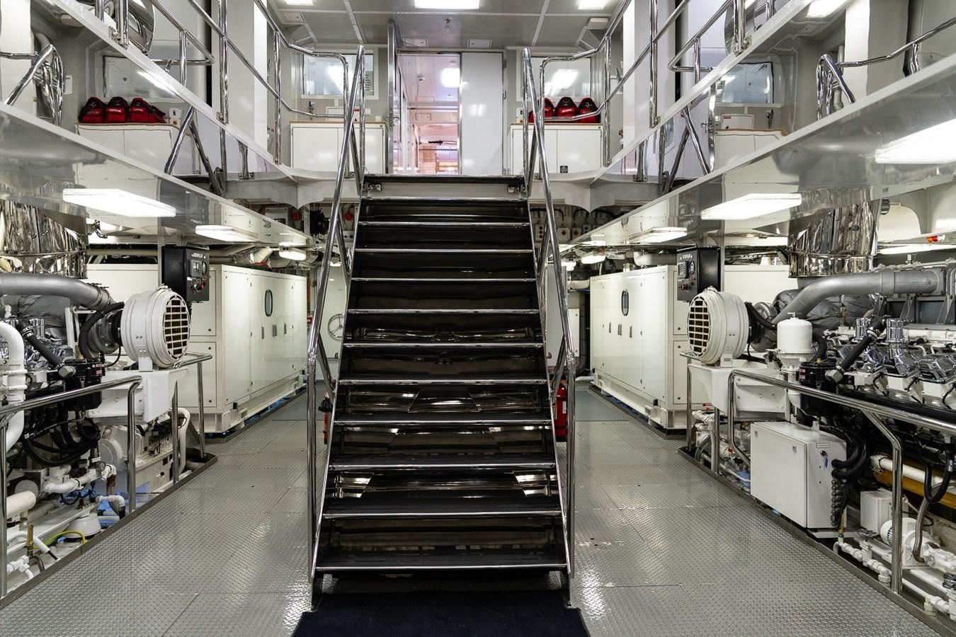 a large room with machinery aboard WHISPER Yacht for Sale