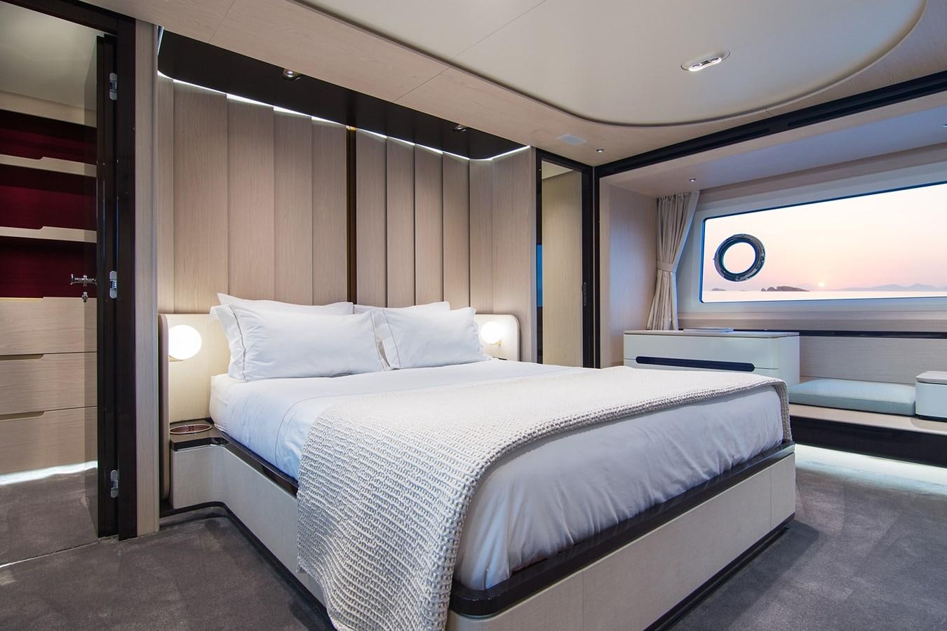 a room with two beds aboard GDL Yacht for Sale