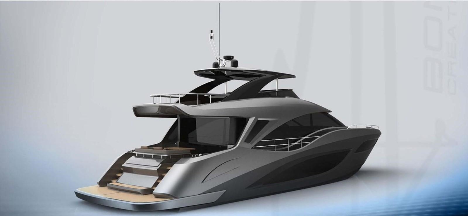 a futuristic looking car aboard AQUITALIA 68 Yacht for Sale