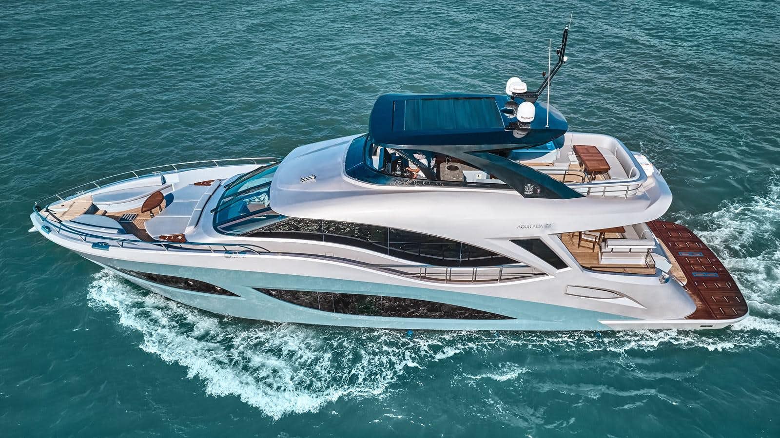 a boat on the water aboard AQUITALIA 68 Yacht for Sale