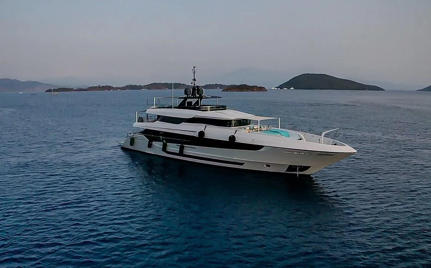 a boat in the water aboard UNASOLA Yacht for Sale