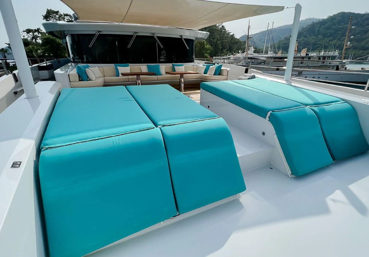 a boat on the water aboard UNASOLA Yacht for Sale