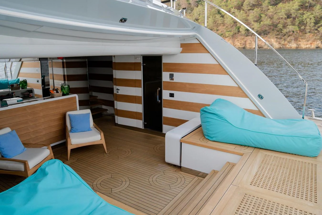 a room with a slide aboard UNASOLA Yacht for Sale