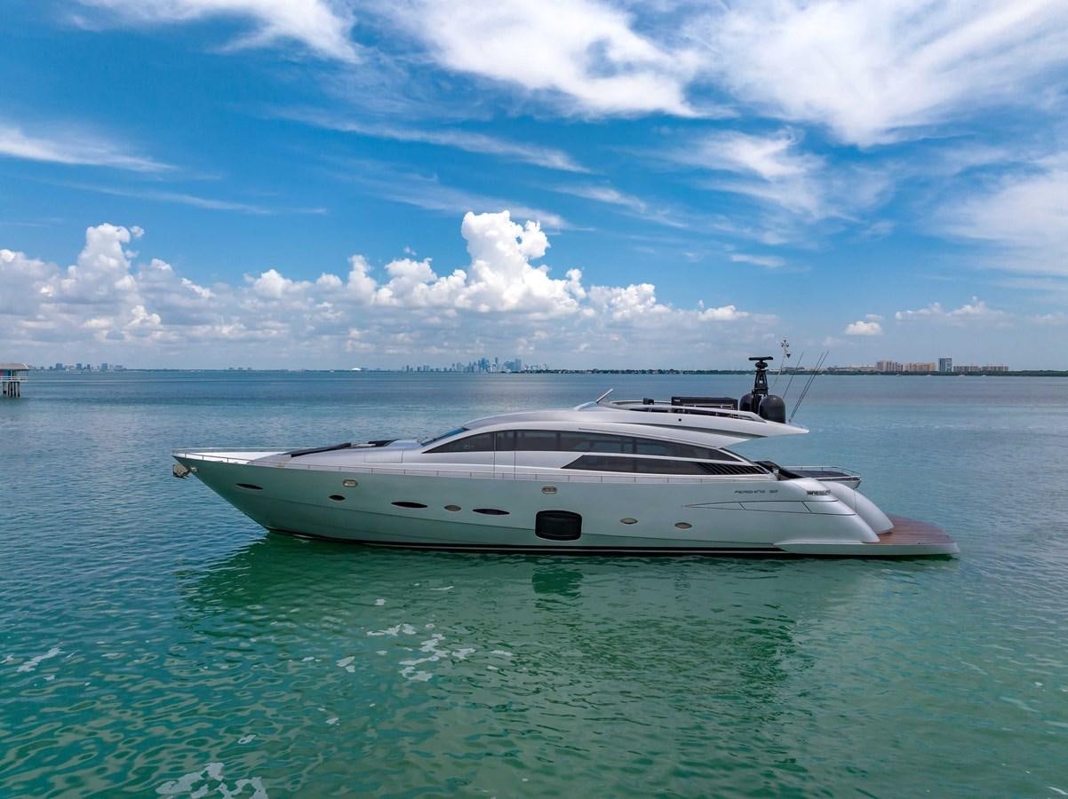 a white boat in the water aboard ARENA Yacht for Sale