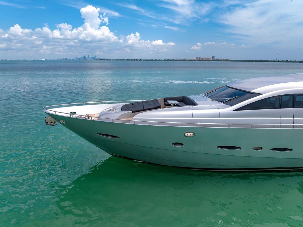 a white boat in the water aboard ARENA Yacht for Sale
