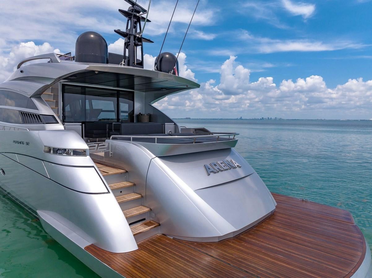 a boat on a deck aboard ARENA Yacht for Sale