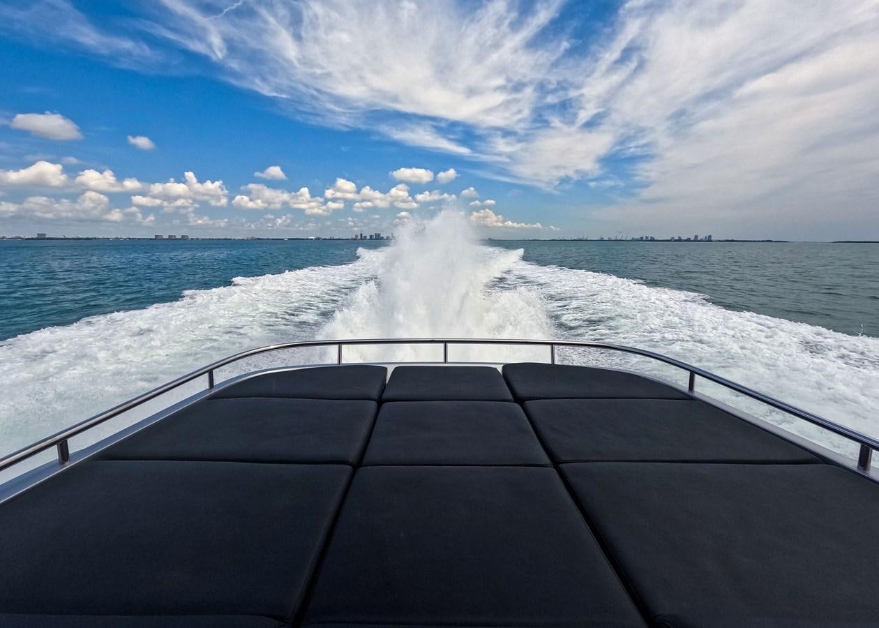 a large body of water with a large wave crashing into it aboard ARENA Yacht for Sale