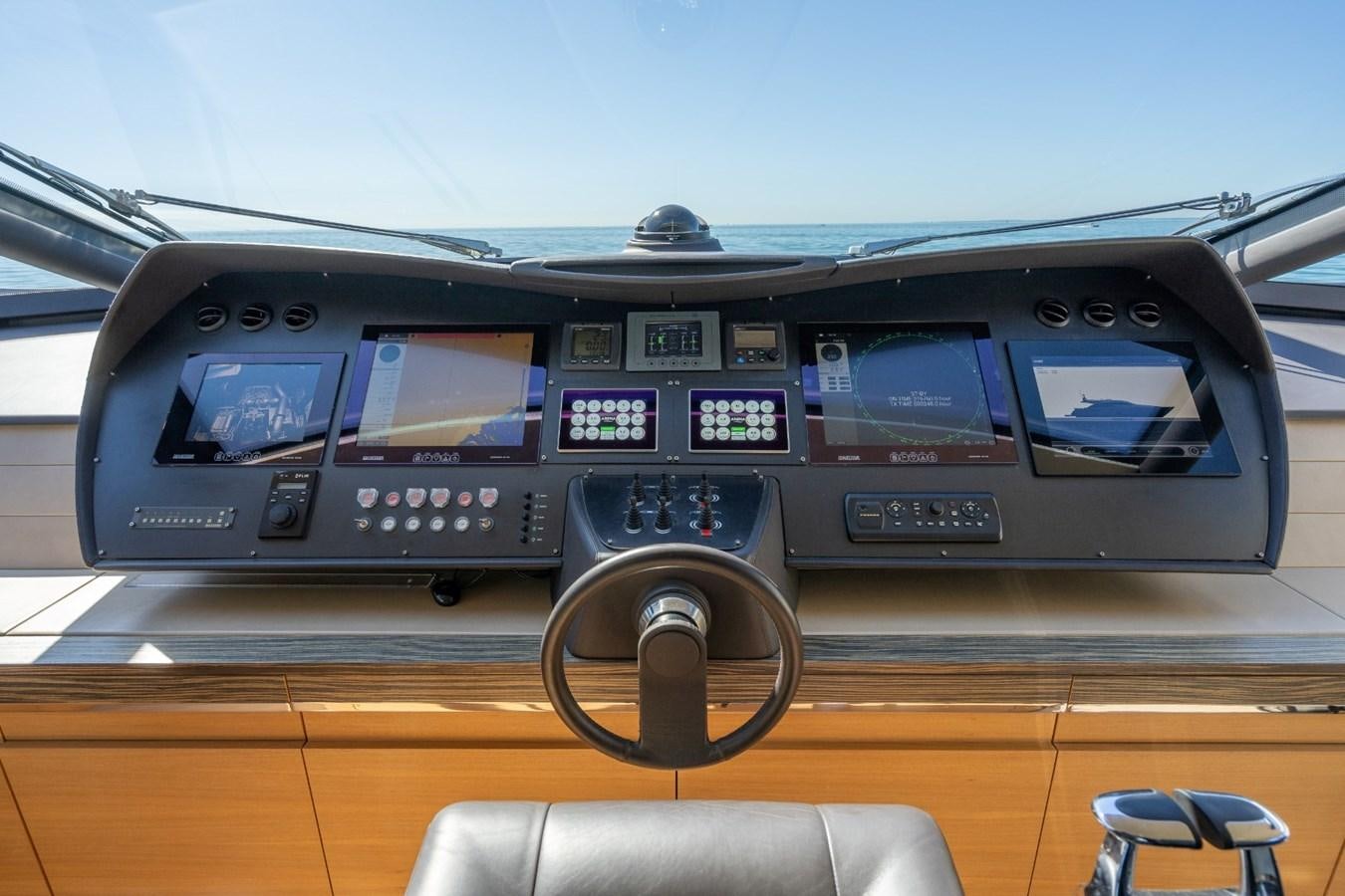 the inside of a car aboard ARENA Yacht for Sale