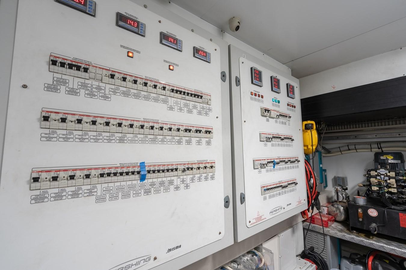 a white board with a few signs on it aboard ARENA Yacht for Sale