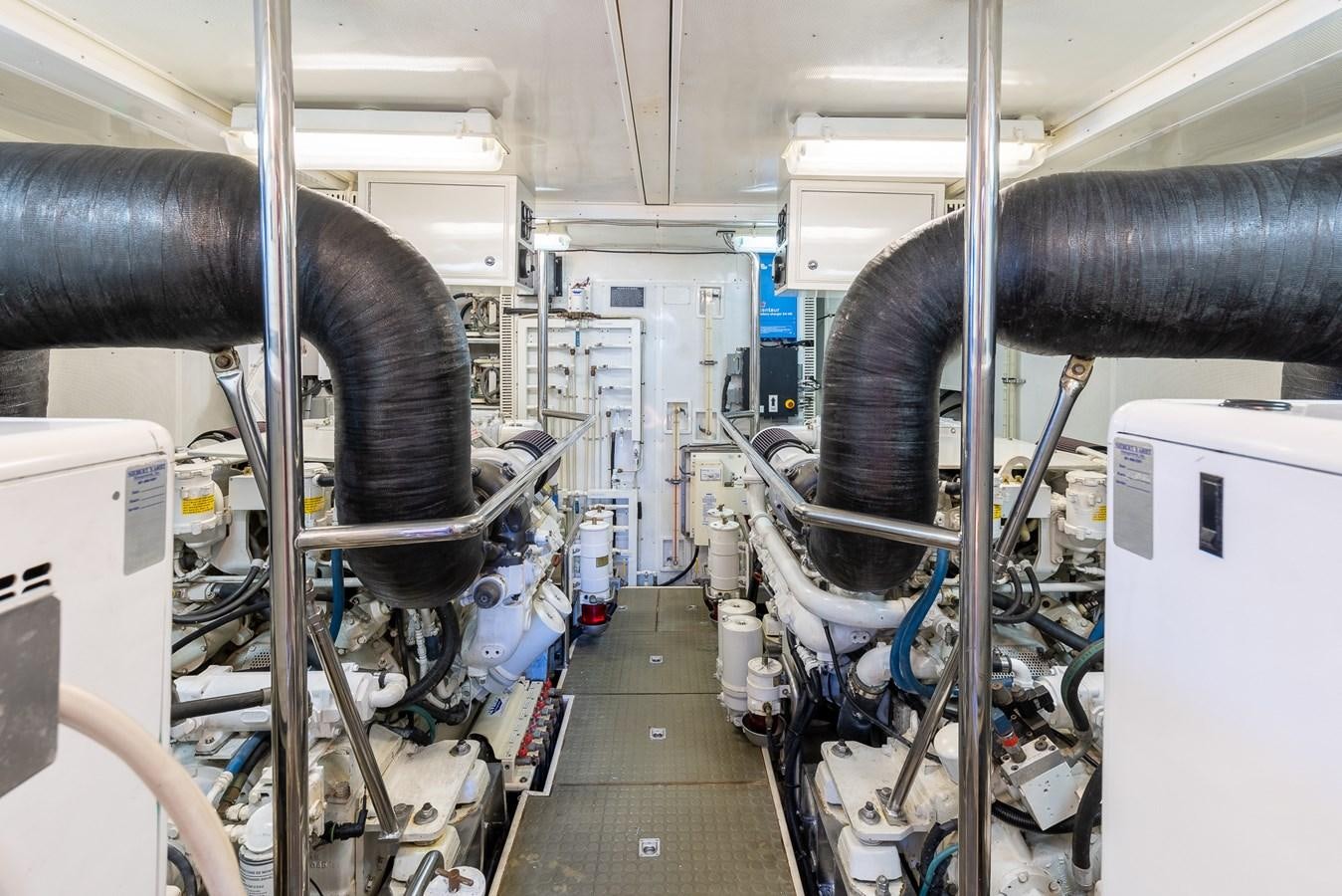 a large metal pipe in a factory aboard SUNSHINE Yacht for Sale