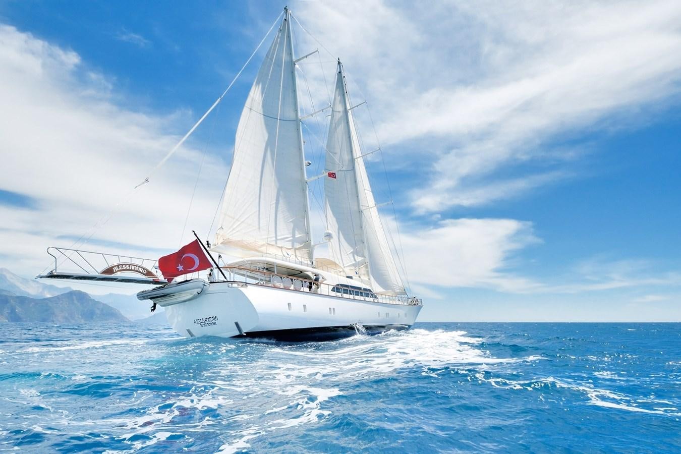 a white boat in the water aboard ALESSANDRO I Yacht for Sale