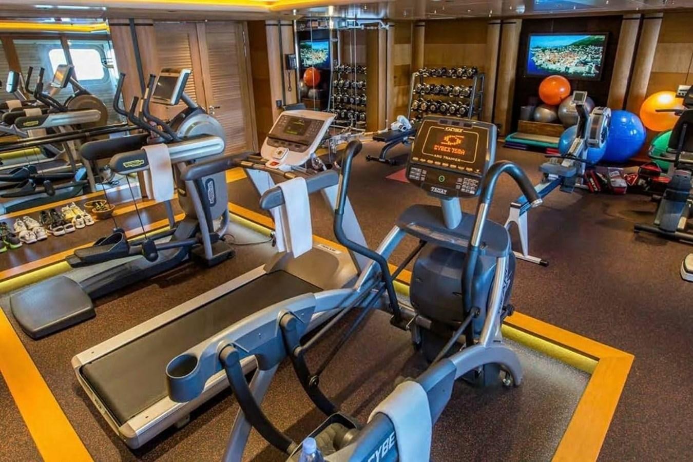 a room with many machines aboard PELORUS Yacht for Sale