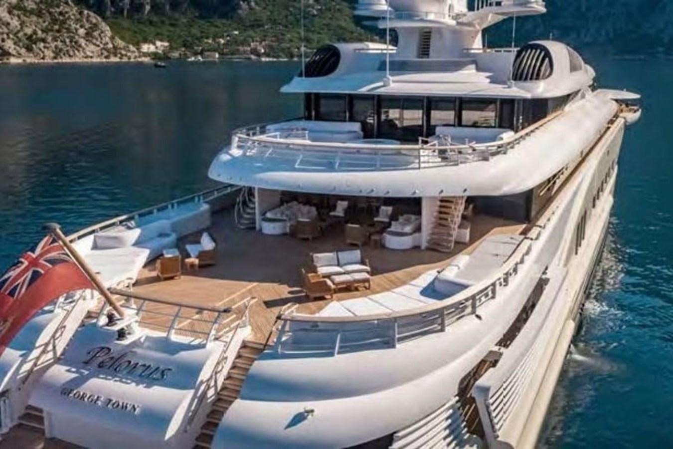 a boat docked at a pier aboard PELORUS Yacht for Sale