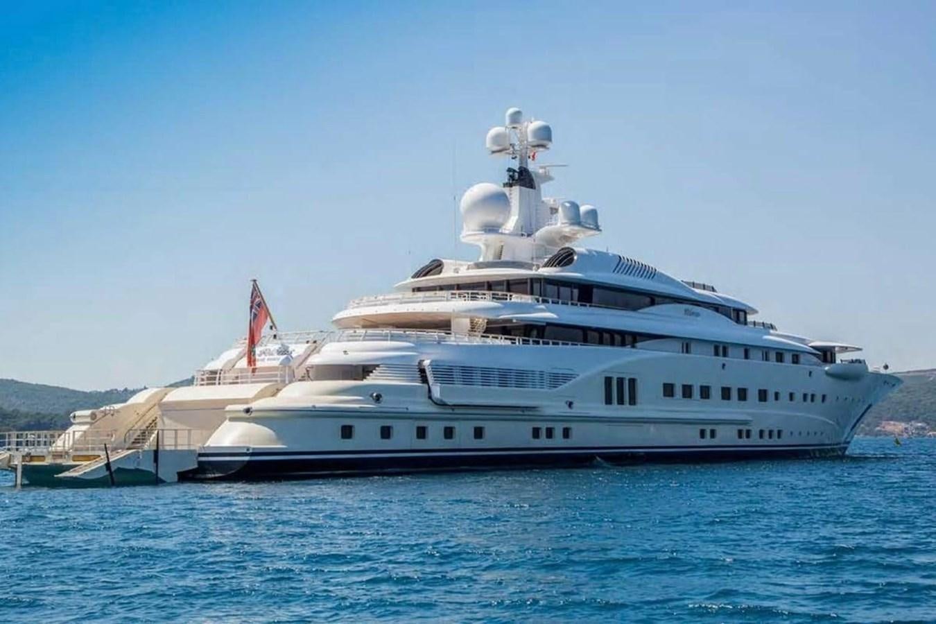 a large white ship aboard PELORUS Yacht for Sale