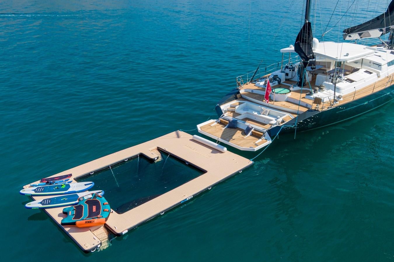 a boat on the water aboard ASHLEYROSE110 Yacht for Sale