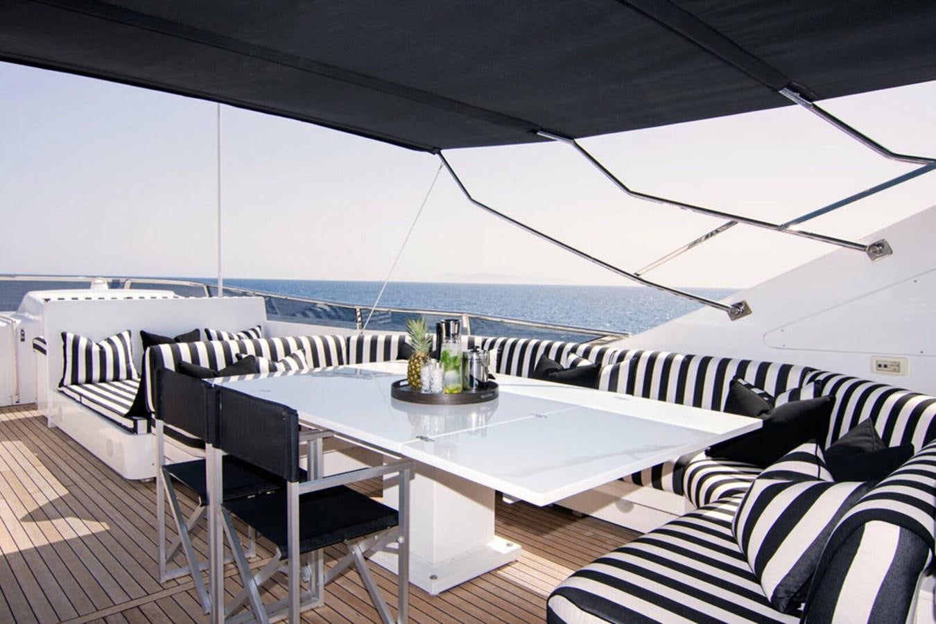 a dining table on a boat aboard REGINA K Yacht for Sale