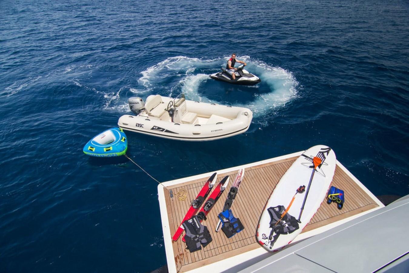 a group of people on a boat aboard REGINA K Yacht for Sale