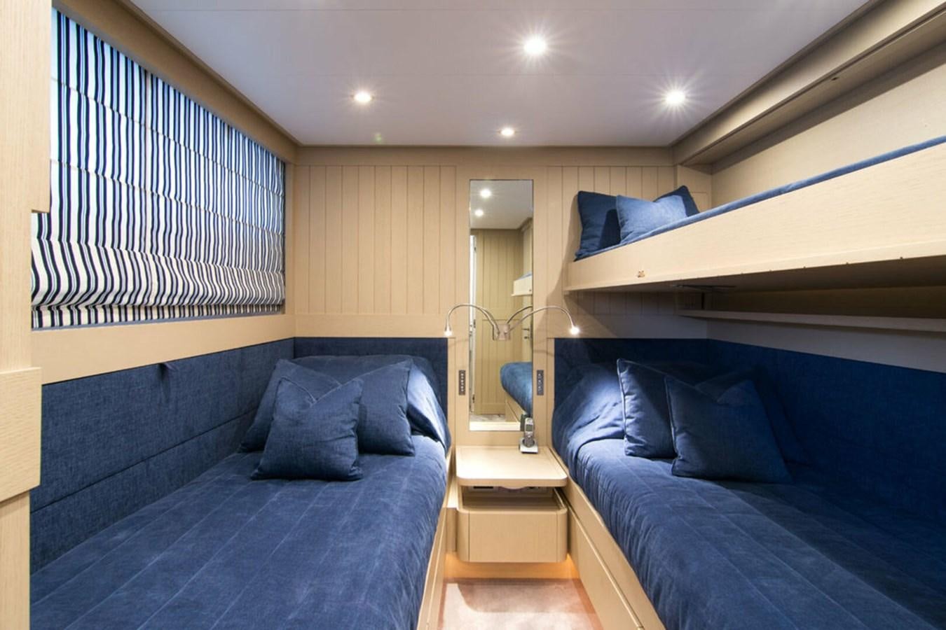 a room with two beds aboard REGINA K Yacht for Sale