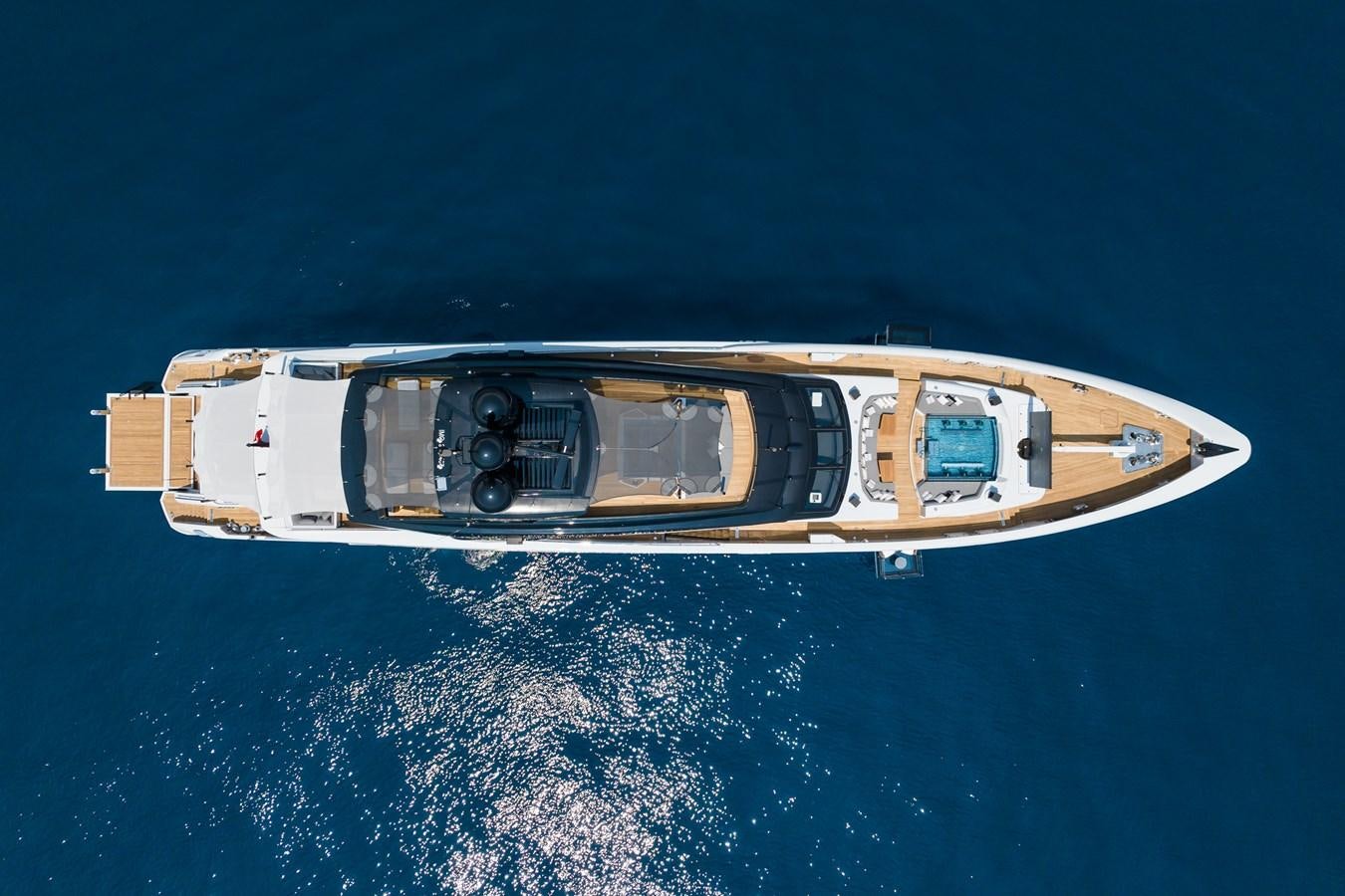 a space ship in the sky aboard JIMMY Yacht for Sale