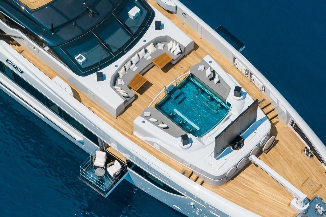 a high angle view of a machine aboard JIMMY Yacht for Sale