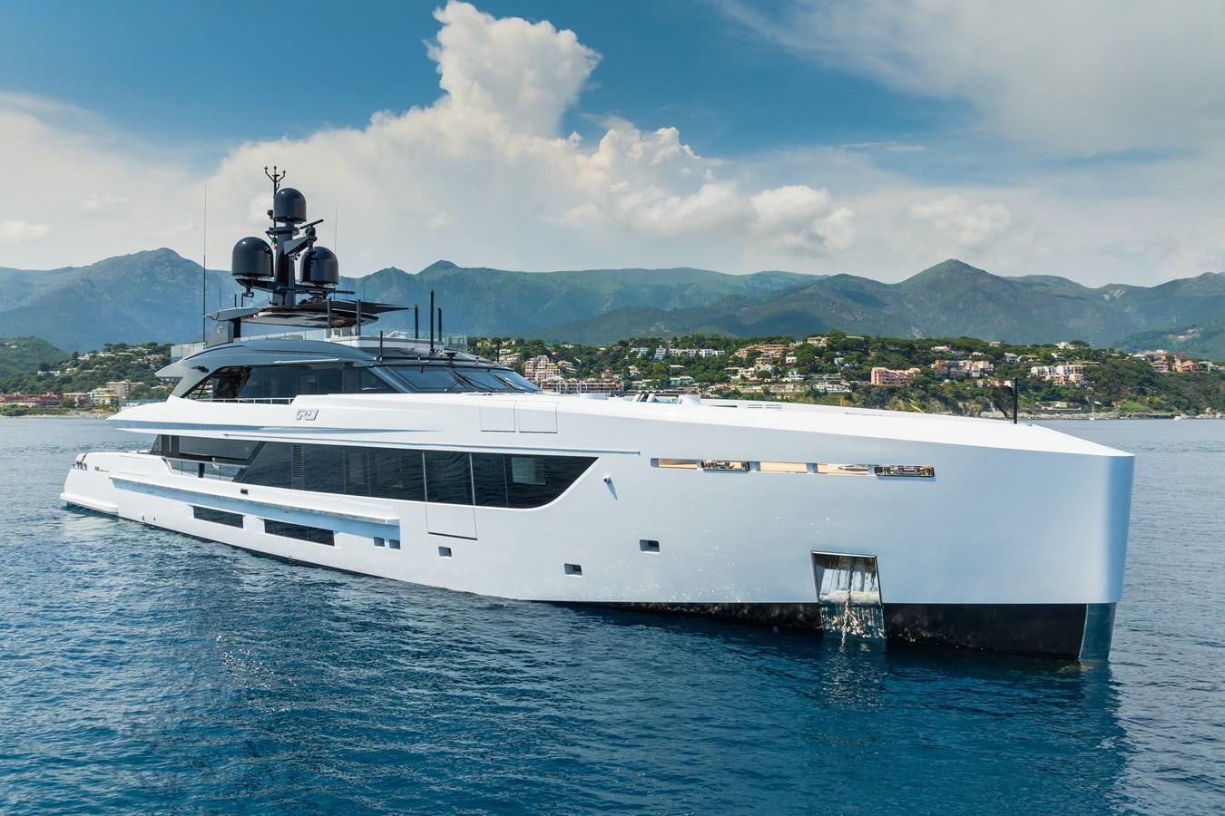 a white yacht in the water aboard JIMMY Yacht for Sale