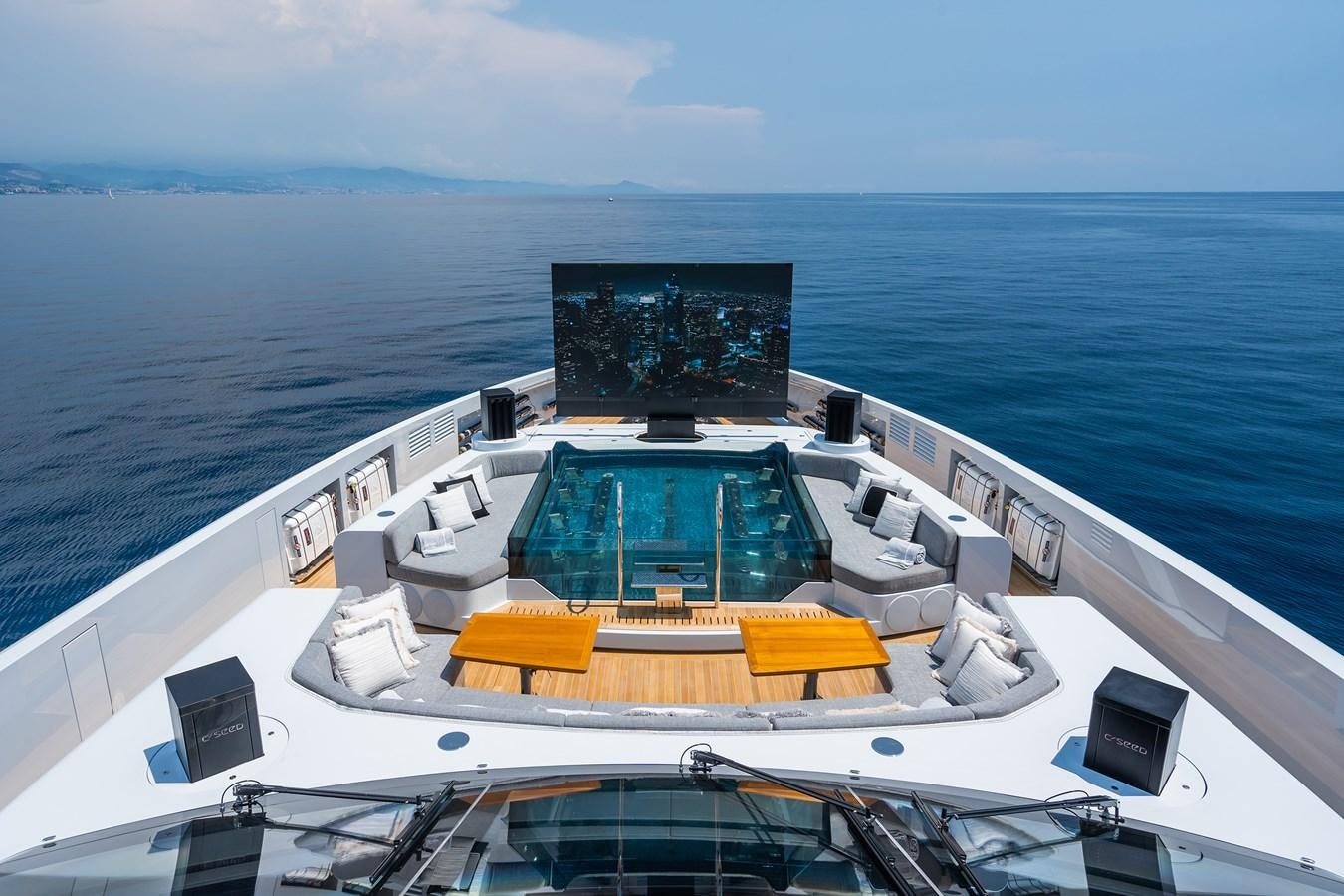 a large boat on the water aboard JIMMY Yacht for Sale