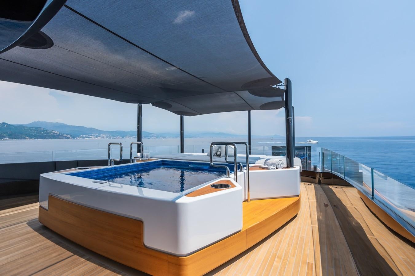 a boat on a deck aboard JIMMY Yacht for Sale