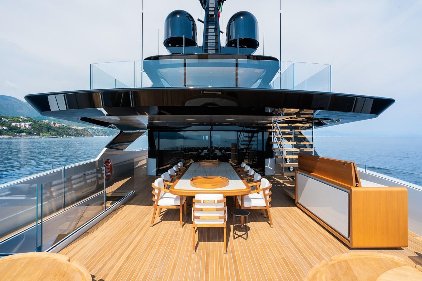 a boat on a deck aboard JIMMY Yacht for Sale