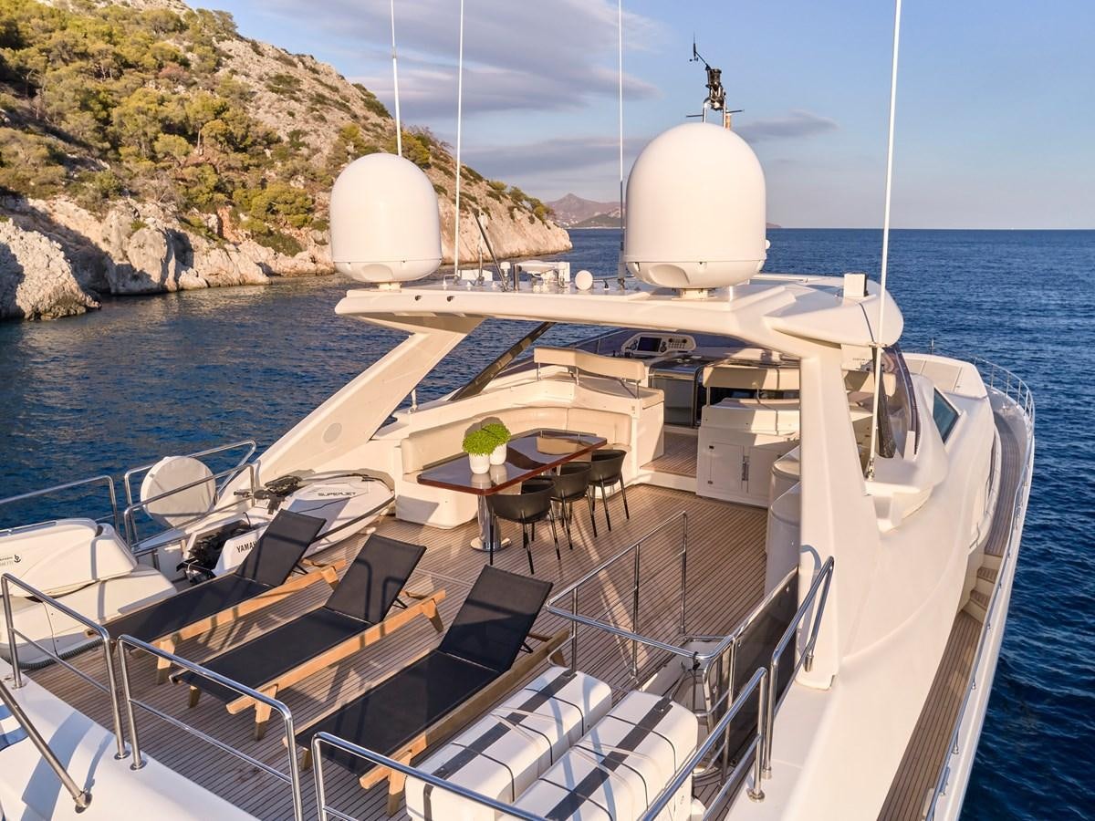 a boat on the water aboard SEVEN S Yacht for Sale