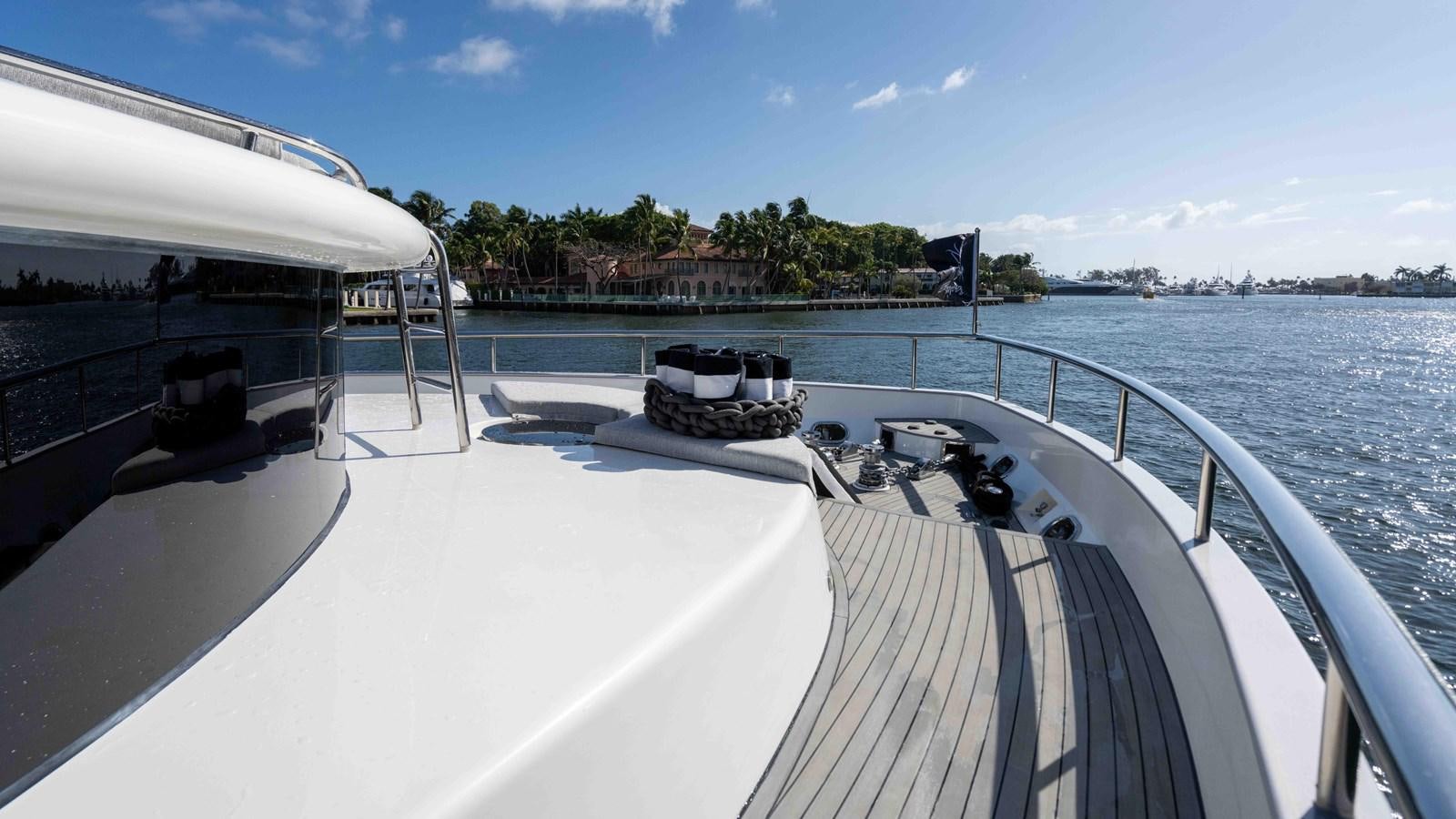 a boat on the water aboard NEVER SETTLE Yacht for Sale