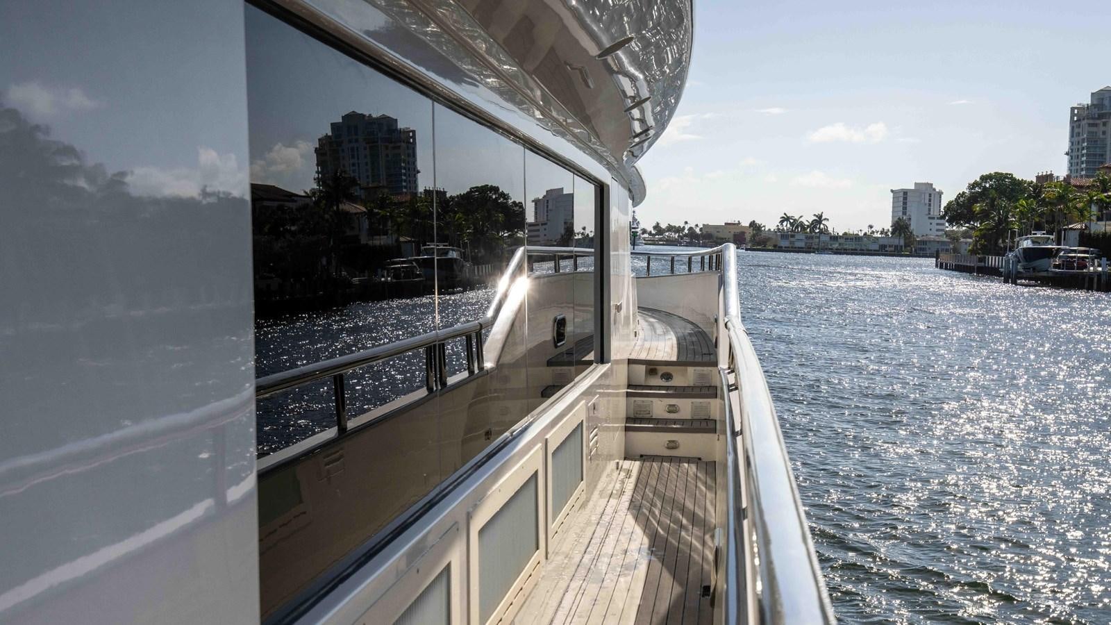 a boat on the water aboard NEVER SETTLE Yacht for Sale