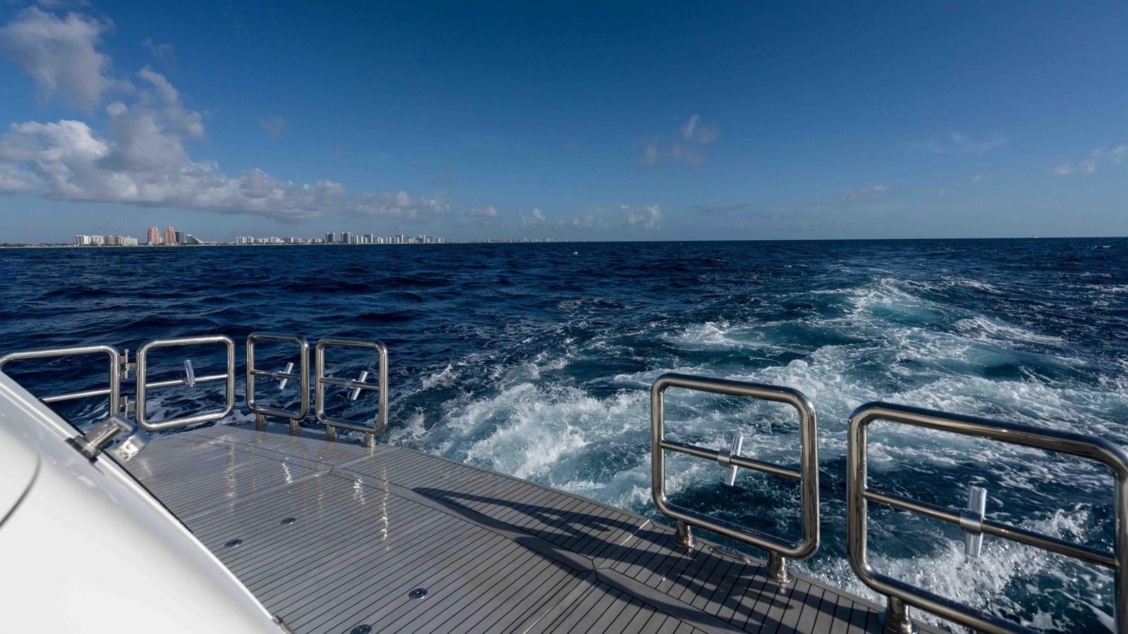 a boat on the water aboard NEVER SETTLE Yacht for Sale