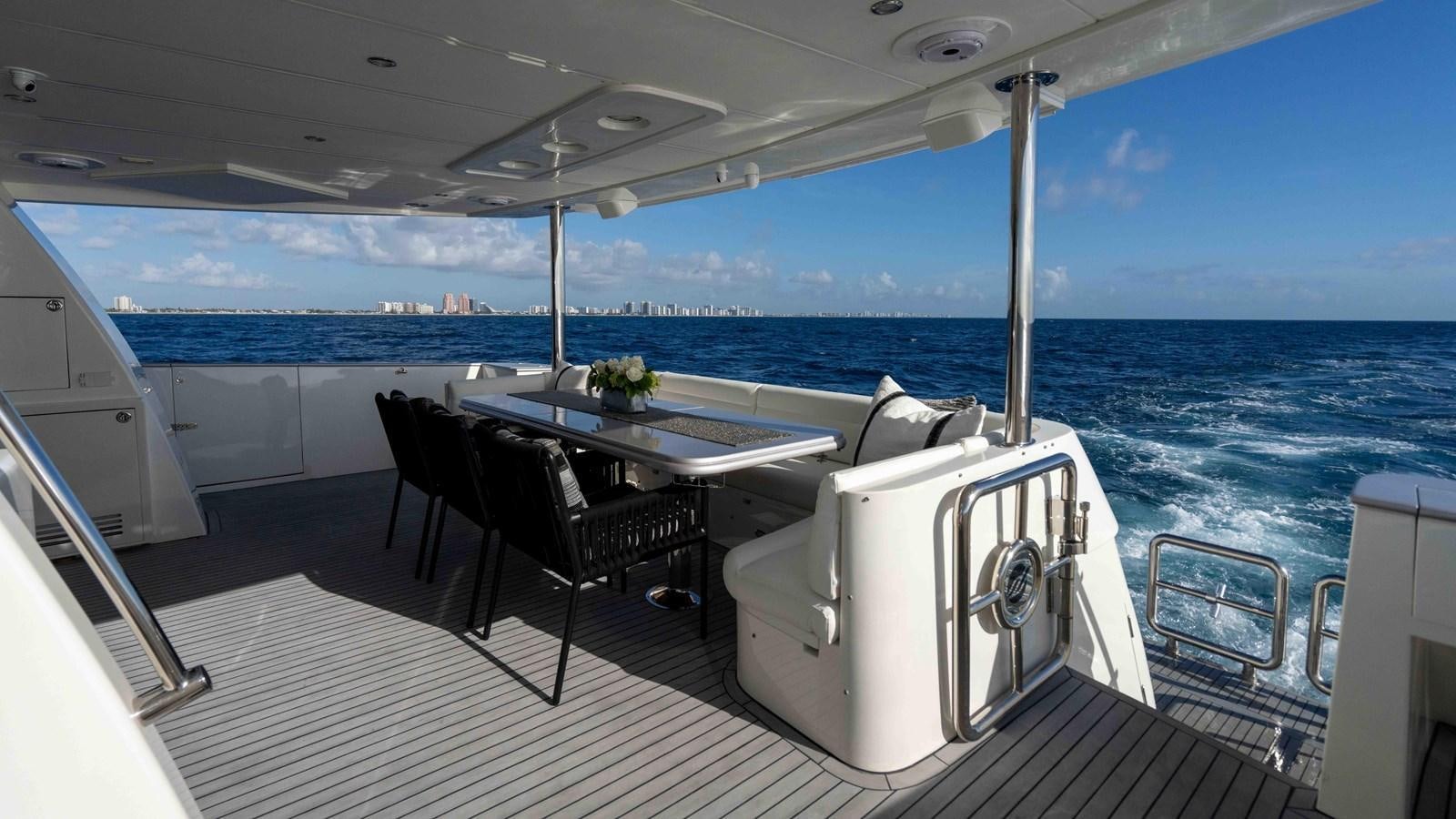 a boat on the water aboard NEVER SETTLE Yacht for Sale