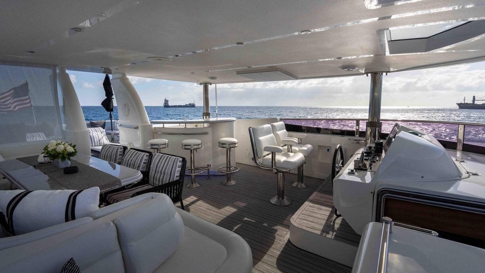 a boat on the water aboard NEVER SETTLE Yacht for Sale