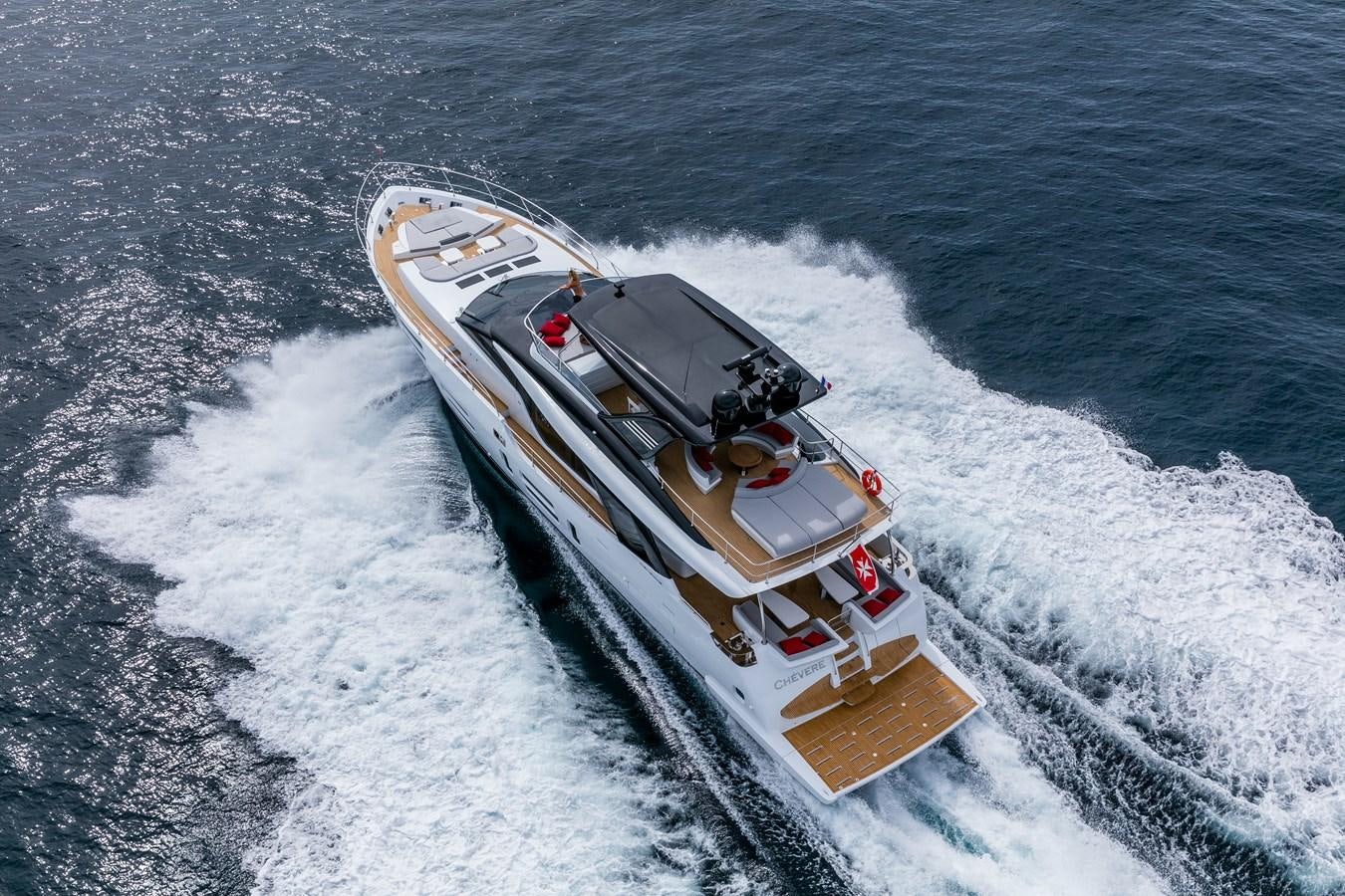 a boat on the water aboard 2025 CANADOS 808’ MAXIMUS Yacht for Sale