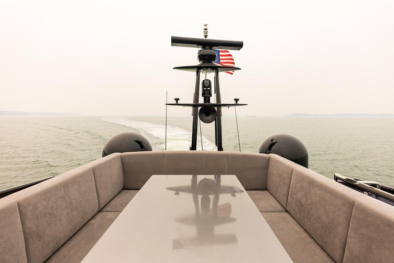a cannon on a concrete wall aboard MORNINGSTAR Yacht for Sale