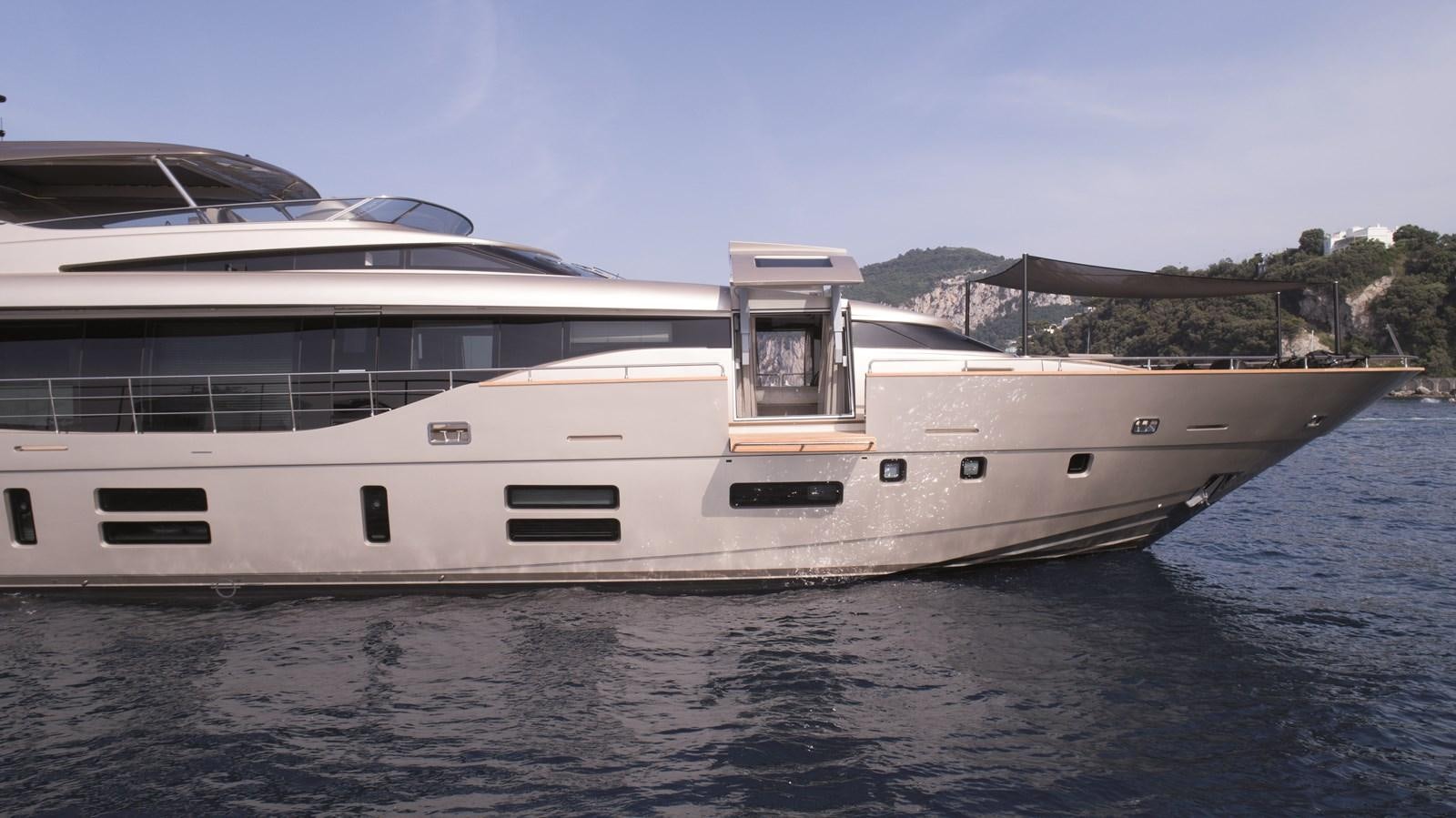 a boat on the water aboard CANADOS 122’ CAESAR RPH Yacht for Sale
