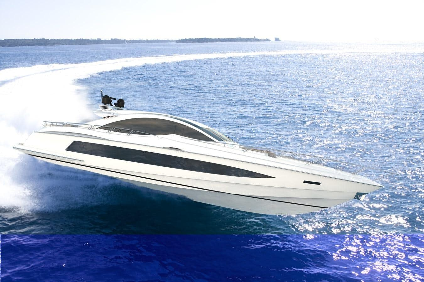 a white yacht in the water aboard 2024 GLADIATOR 901 SPEED Yacht for Sale