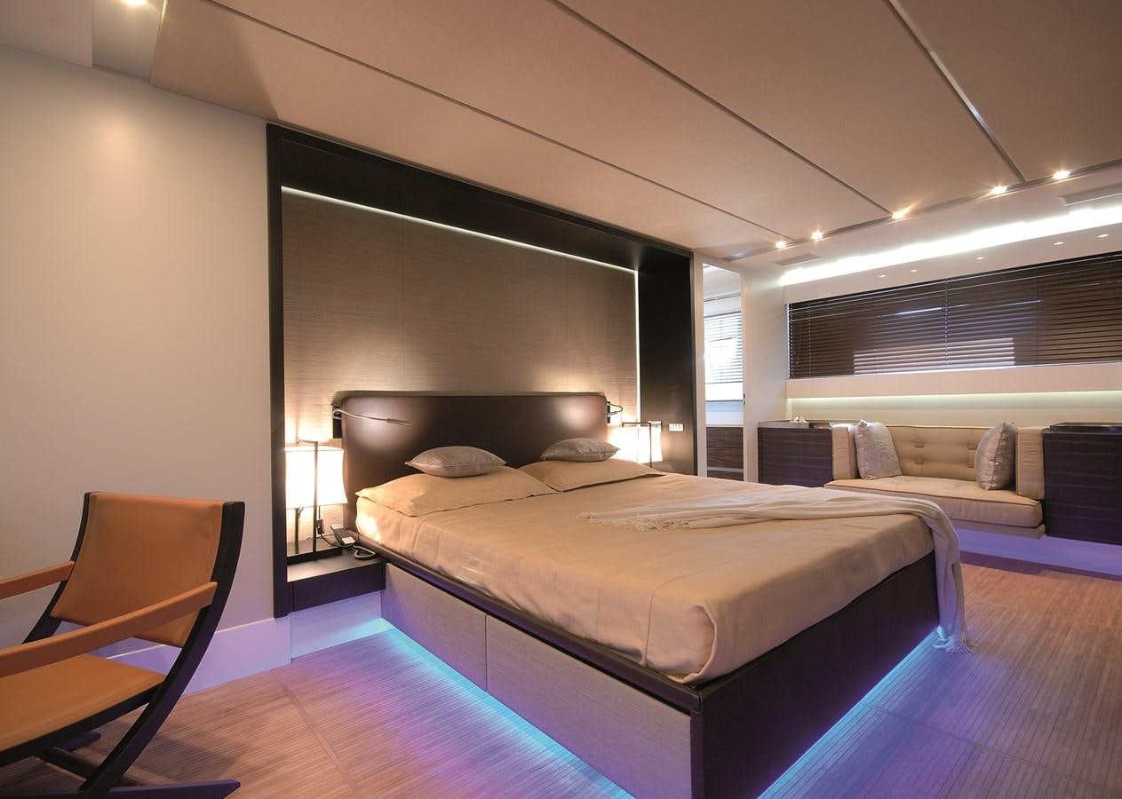 a room with two beds aboard 2024 GLADIATOR 901 SPEED Yacht for Sale