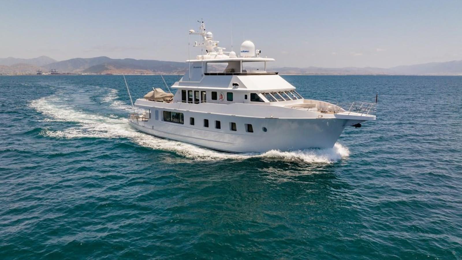 a boat on the water aboard HARDHOME Yacht for Sale