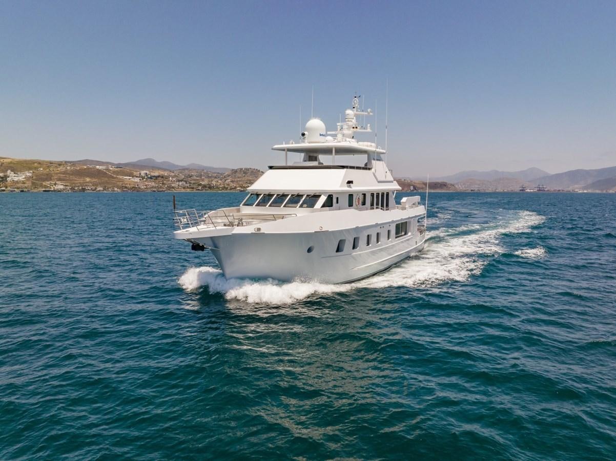 a boat on the water aboard HARDHOME Yacht for Sale