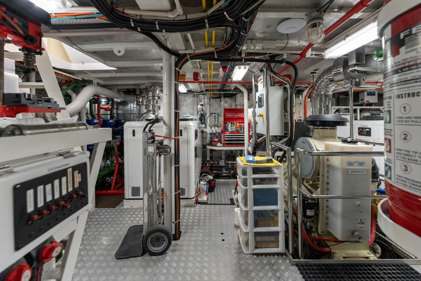 a room with machinery aboard HARDHOME Yacht for Sale
