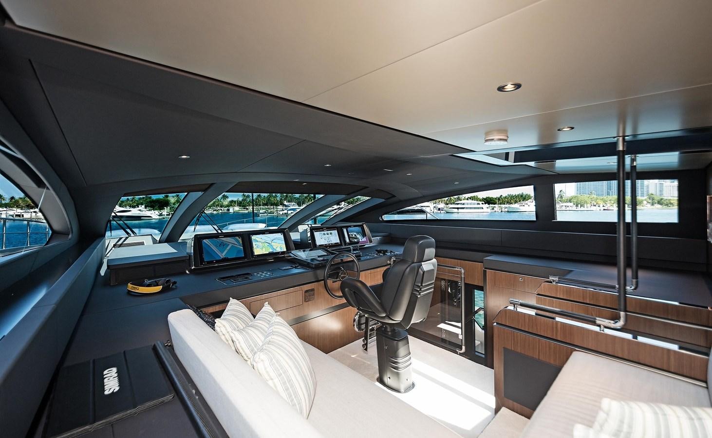 inside of a car aboard ALLEGRA Yacht for Sale