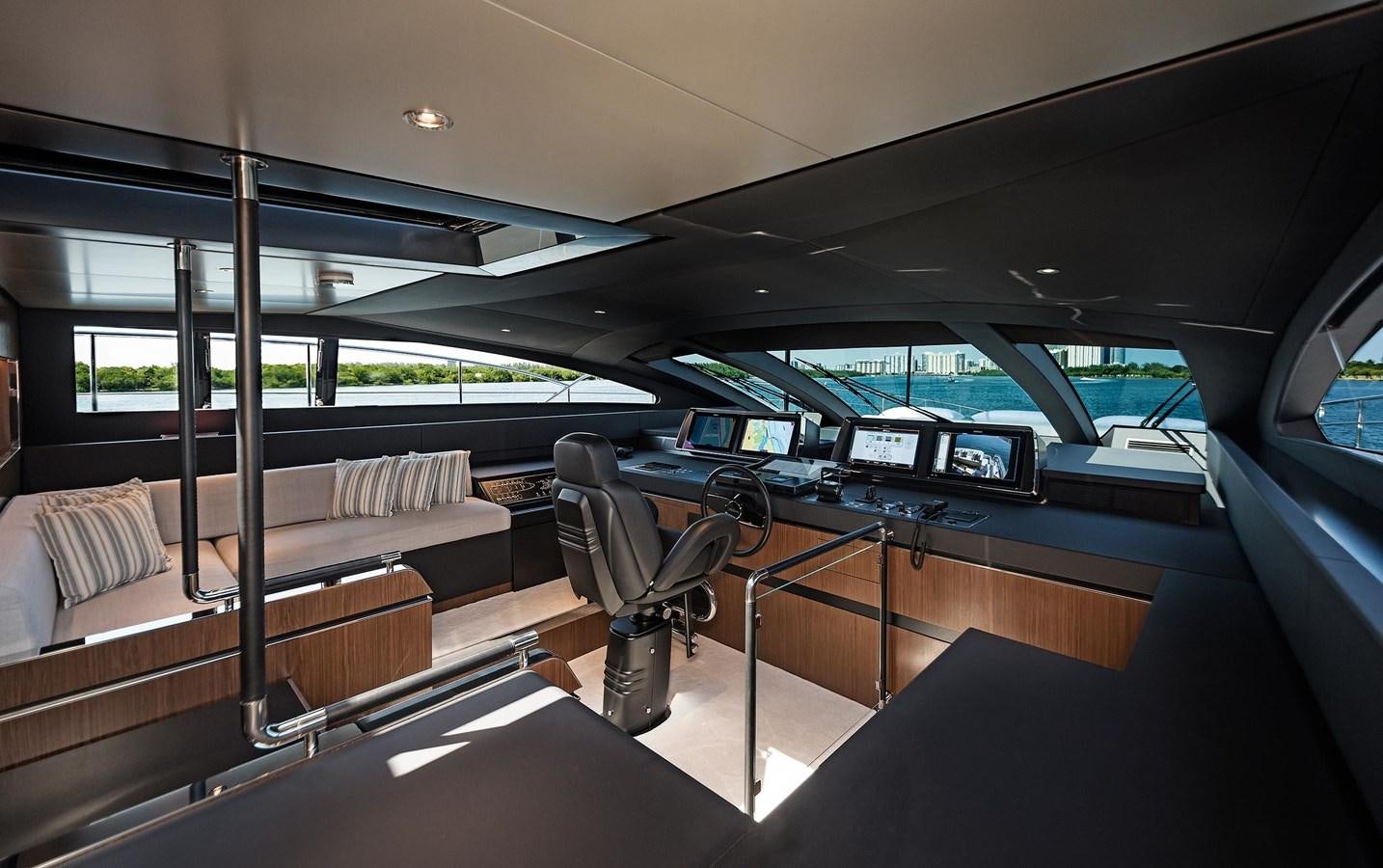 inside of a car aboard ALLEGRA Yacht for Sale