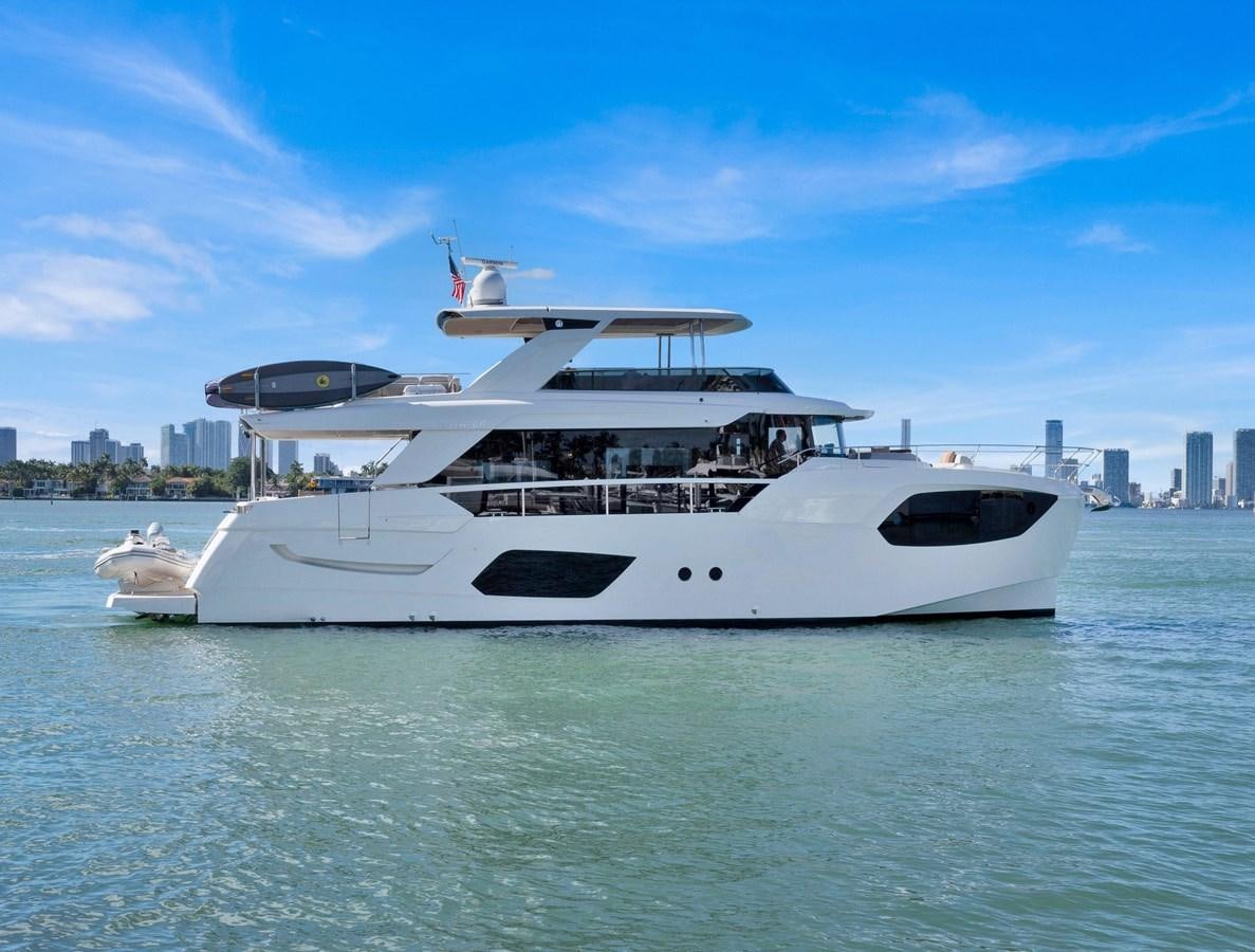 a yacht in the water aboard POWERSFUL Yacht for Sale