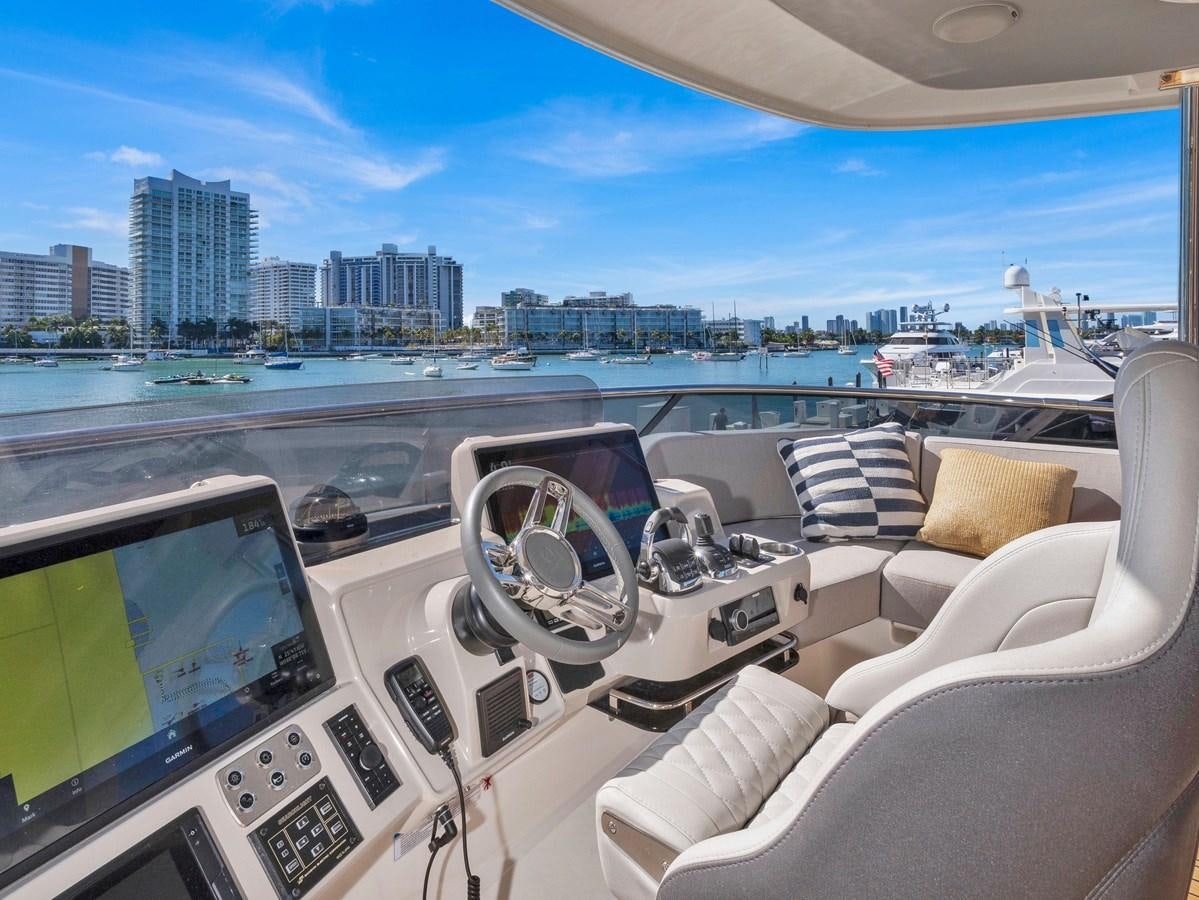 inside of a car aboard POWERSFUL Yacht for Sale